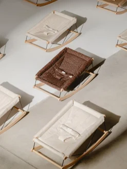 Niños Nobodinoz Hamaca para bebé de madera de haya Growing Green