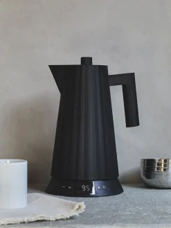 ALESSI Hervidor con control de temperatura Plissé, 1,7 L^ Hervidores Eléctricos