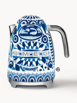 Smeg Hervidor Dolce & Gabbana - Blu Mediterraneo, 1,7 L^ Hervidores Eléctricos