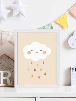 Any Image Impresión digital enmarcada Lovely Rain^Niños Decoración Infantil