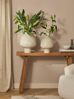 Westwing Collection Jarrón artesanal de diseño de gres Saki, 40 cm^ Jarrones|Jarrones