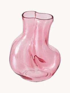 HKLIVING Jarrón artesanal de vidrio Gleam, 22 cm^ Jarrones|Jarrones