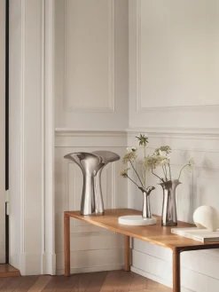 GEORG JENSEN Jarrón de acero inoxidable Bloom Botanica, 22 cm^ Jarrones|Decoración