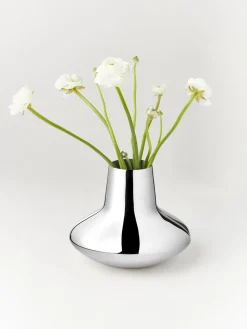 GEORG JENSEN Jarrón de acero inoxidable Henning Koppel, 22 cm