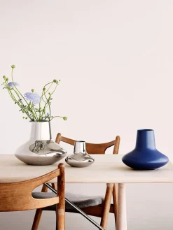 GEORG JENSEN Jarrón de acero inoxidable Henning Koppel, 22 cm