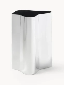 Westwing Collection Jarrón de acero inoxidable Vine, 18 cm