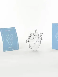 SELETTI Jarrón de cristal Love in Bloom, 24 cm^ Jarrones|Jarrones