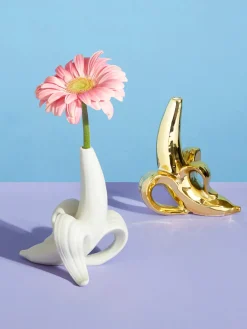 Jonathan Adler Jarrón de porcelana con oro Banana, 15 cm^ Jarrones|Jarrones