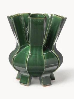 POLSPOTTEN Jarrón de porcelana de diseño Puyi, Al 34 cm