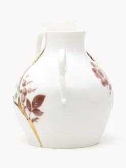 SELETTI Jarrón de porcelana fina Kintsugi, 19 cm^ Jarrones|Jarrones