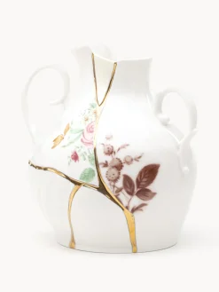 SELETTI Jarrón de porcelana fina Kintsugi, 19 cm^ Jarrones|Jarrones