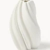 Westwing Collection Jarrón de porcelana impreso en 3D Melody, 18 cm