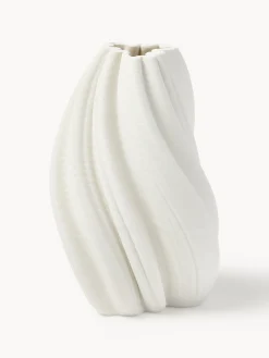 Westwing Collection Jarrón de porcelana impreso en 3D Melody, 18 cm