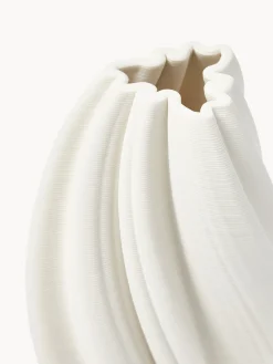 Westwing Collection Jarrón de porcelana impreso en 3D Melody, 18 cm