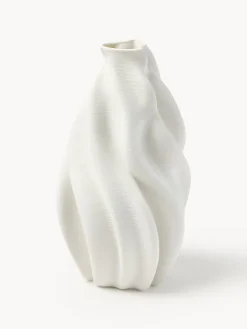 Westwing Collection Jarrón de porcelana impreso en 3D Melody, 29 cm