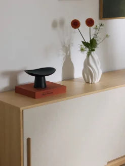 Westwing Collection Jarrón de porcelana impreso en 3D Melody, 29 cm