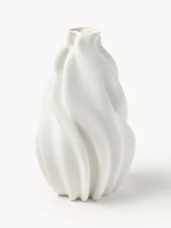 Westwing Collection Jarrón de porcelana impreso en 3D Melody, 29 cm