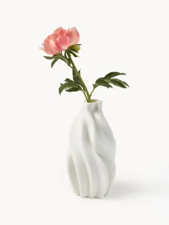 Westwing Collection Jarrón de porcelana impreso en 3D Melody, 29 cm