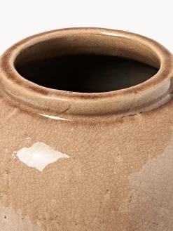 Westwing Collection Jarrón de suelo de terracota Veda, 39 cm