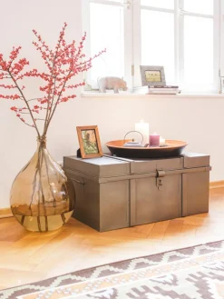 HD Collection Jarrón de suelo de vidrio Drop, Al 56 cm^ Jarrones|Jarrones