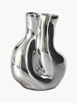 HKLIVING Jarrón de vidrio artesanal Gleam, 22 cm