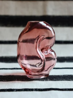 HKLIVING Jarrón de vidrio artesanal Gleam, 18 cm^ Jarrones|Jarrones