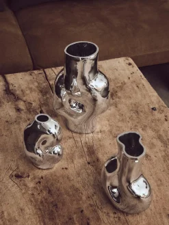 HKLIVING Jarrón de vidrio artesanal Gleam, 32 cm^ Jarrones|Jarrones