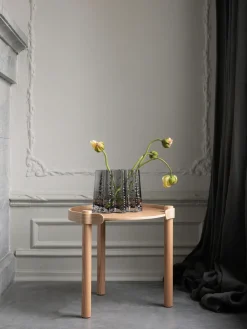 Cooee Design Jarrón de vidrio soplado artesanalmente con relieves Gry, 19 cm^ Jarrones|Jarrones