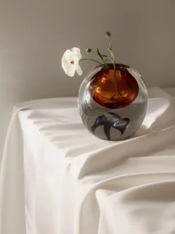 Westwing Collection Jarrón de vidrio soplado Tyron, 17 cm