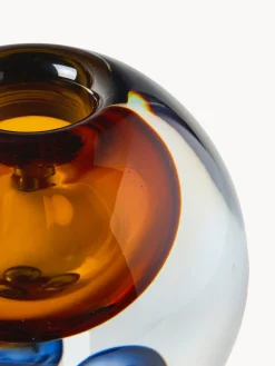 Westwing Collection Jarrón de vidrio soplado Tyron, 17 cm