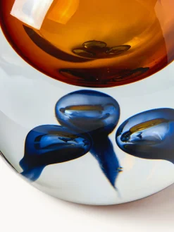 Westwing Collection Jarrón de vidrio soplado Tyron, 17 cm