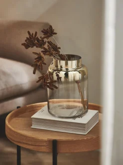 Westwing Collection Jarrón de vidrio soplado Uma, 20 cm^ Jarrones|Jarrones