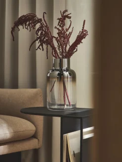 Westwing Collection Jarrón de vidrio soplado Uma, 27 cm