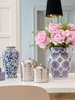 HD Collection Jarrón grande de porcelana Lin, 31 cm