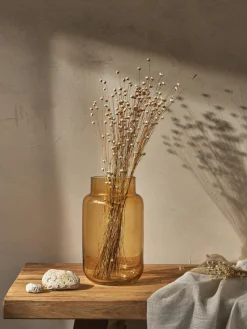 Westwing Collection Jarrón grande de vidrio Lasse, 22 cm