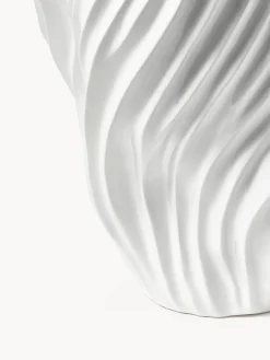 Westwing Collection Jarron decorativo XL con borde acanalado Milazzo, 44 cm