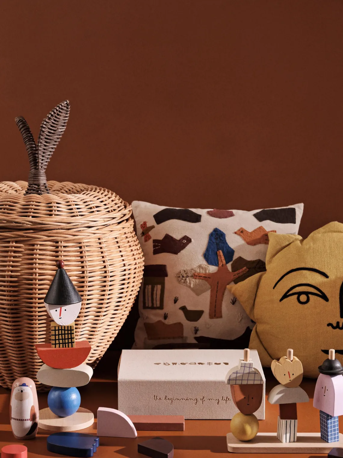 Ferm Living Kids Juguete de madera de haya Character^Niños Juguetes A Partir De 1 Año|Decoración Infantil