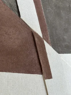 Agave Lienzo pintado a mano con marco Brown Shapes