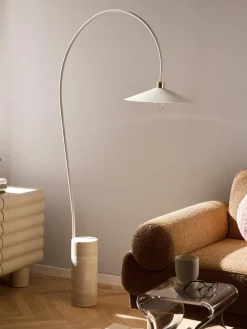 Westwing Collection Lámpara arco de travertino Cora^ Lámparas De Pie|Lámparas De Techo