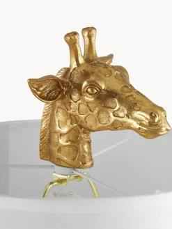 Bloomingville Lámpara de mesa de diseño grande con pantalla de lino Epigaea