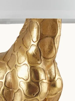 Bloomingville Lámpara de mesa de diseño grande con pantalla de lino Epigaea