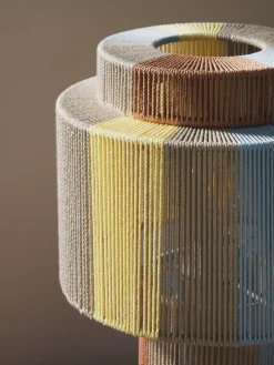 Westwing Collection Lámpara de mesa de lino Lace