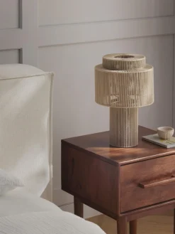 Westwing Collection Lámpara de mesa de lino Lace