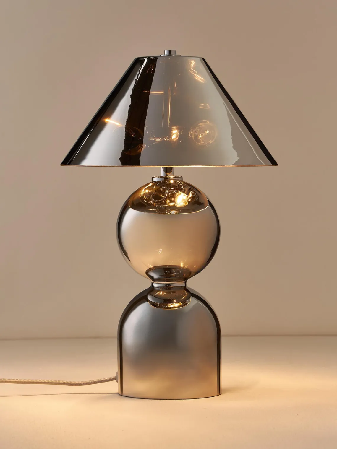 Westwing Collection Lámpara de mesa de vidrio espejado Danielle^ Lámparas De Mesa|Lámparas De Techo