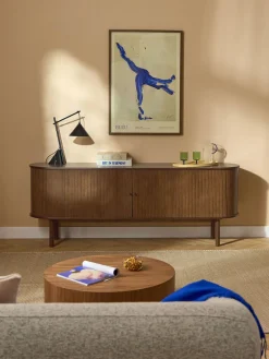 Westwing Collection Lámpara de mesa grande con base de mármol Reyna