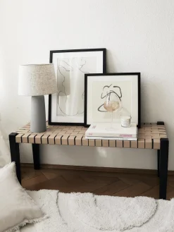 Westwing Collection Lámpara de mesa grande de cemento Kaya