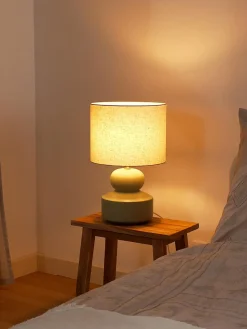 Westwing Collection Lámpara de mesa grande de cerámica Georgina