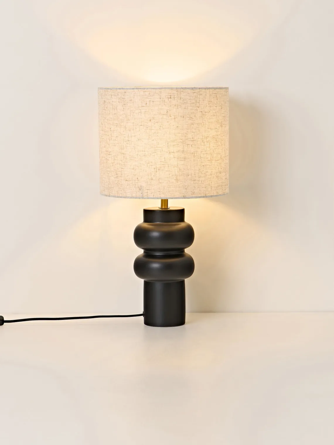 Westwing Collection Lámpara de mesa grande de cerámica Christine