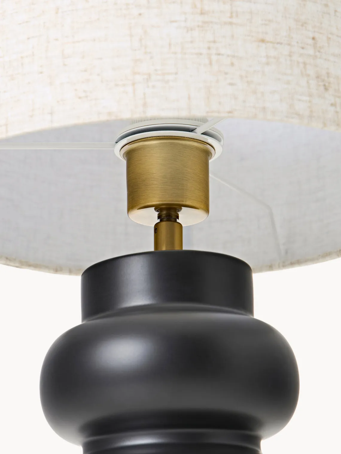 Westwing Collection Lámpara de mesa grande de cerámica Christine