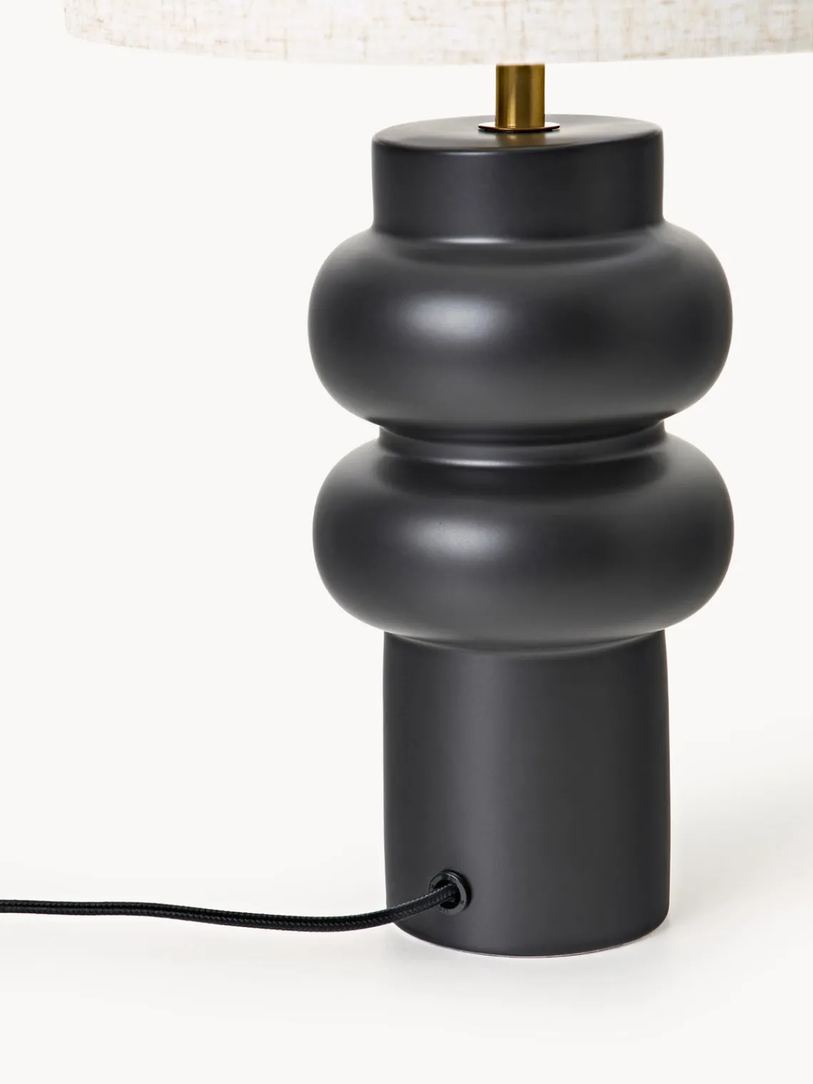 Westwing Collection Lámpara de mesa grande de cerámica Christine